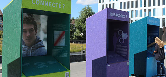 Ekspozitio en Ĝenevo strato